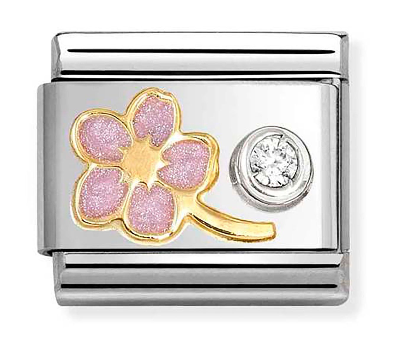 Nomination Composable Classic symbols enamel myosotis pink 630302/08