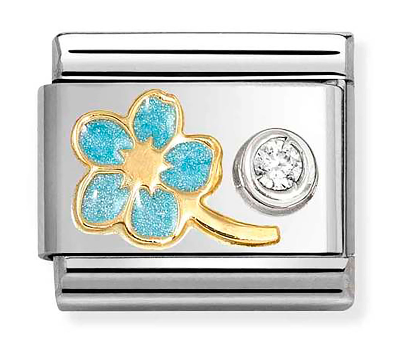 Nomination Composable Classic symbols enamel myosotis light blue 630302/09