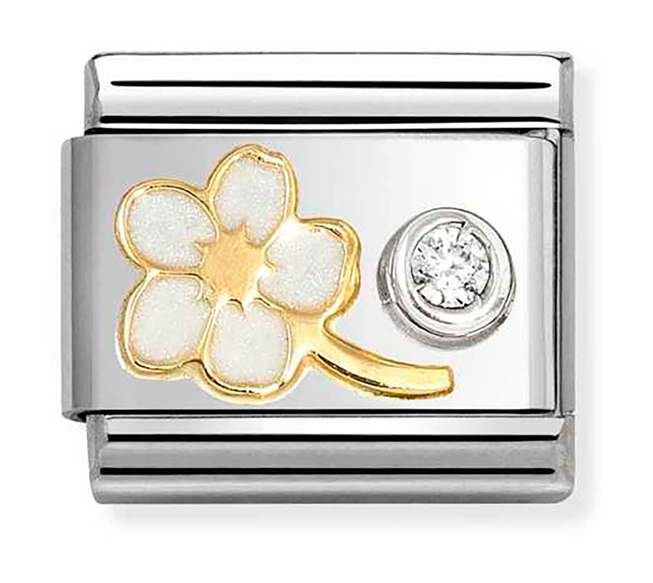 Nomination Composable Classic symbols enamel myosotis white 630302/10