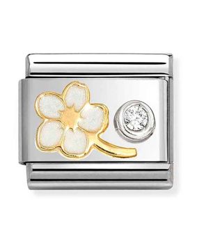 Nomination Composable Classic symbols enamel myosotis white 630302/10