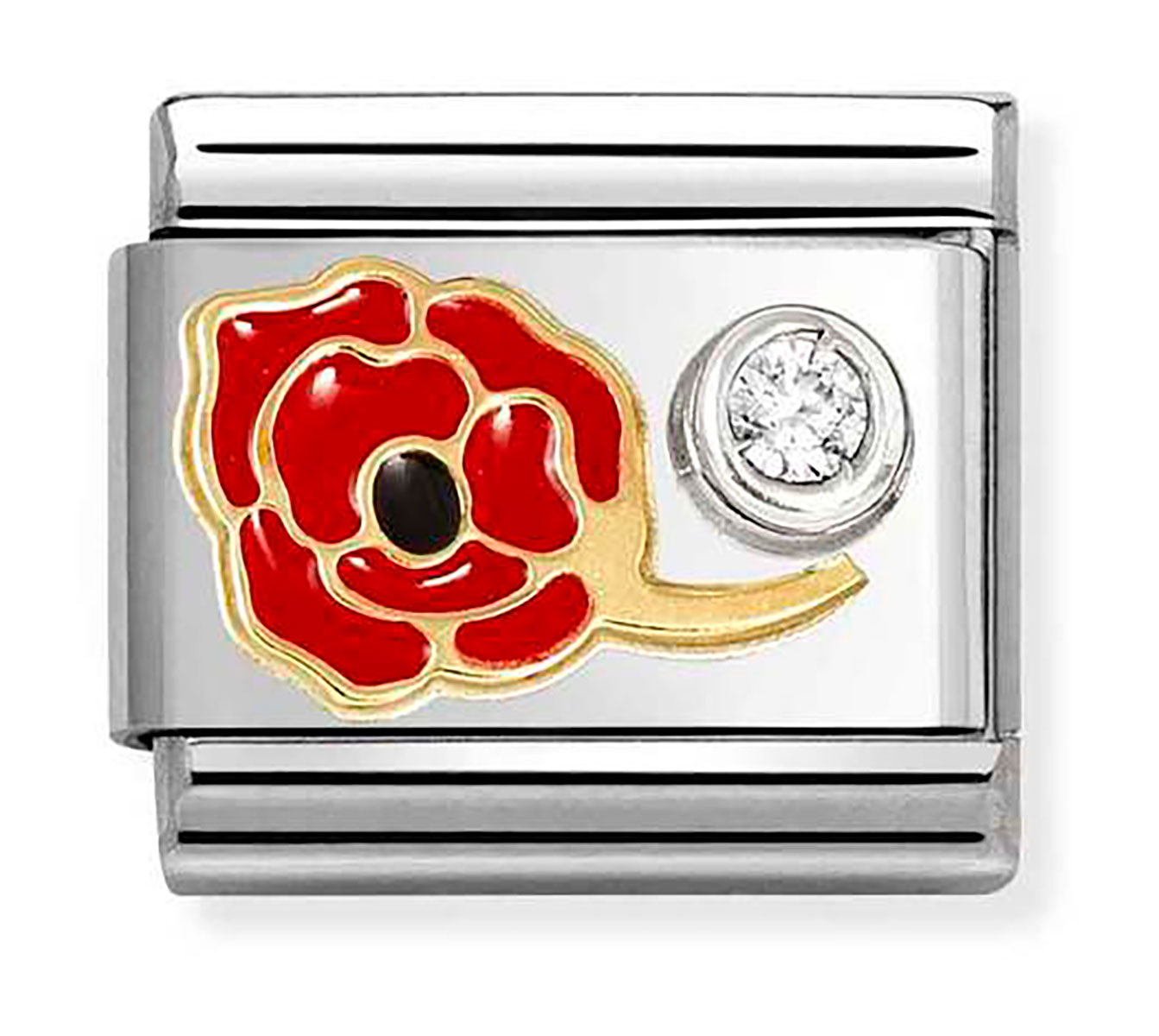 Nomination Composable Classic symbols enamel poppy red 630302/11