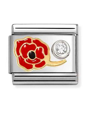 Nomination Composable Classic symbols enamel poppy red 630302/11