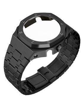 Tiera Casio GA-2100 custom mod runko + ranneke musta