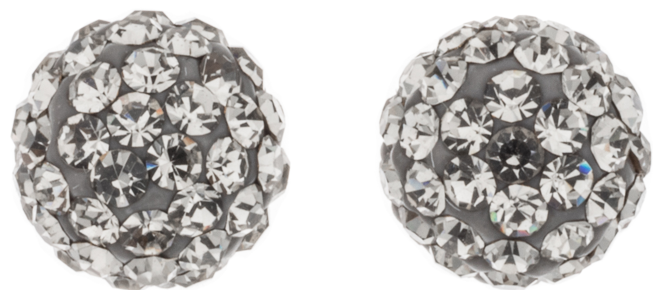 Silver Bar pallokorvakorut pave blue diamond 6 mm 6322