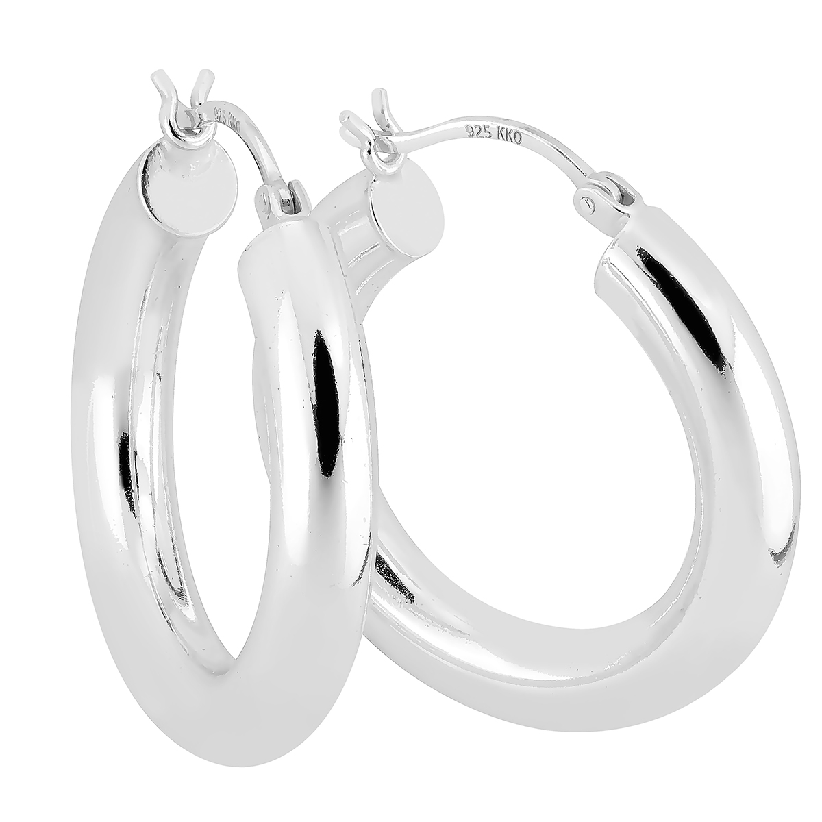 Lykka Casuals korvarenkaat hopea 5 x 30 mm 