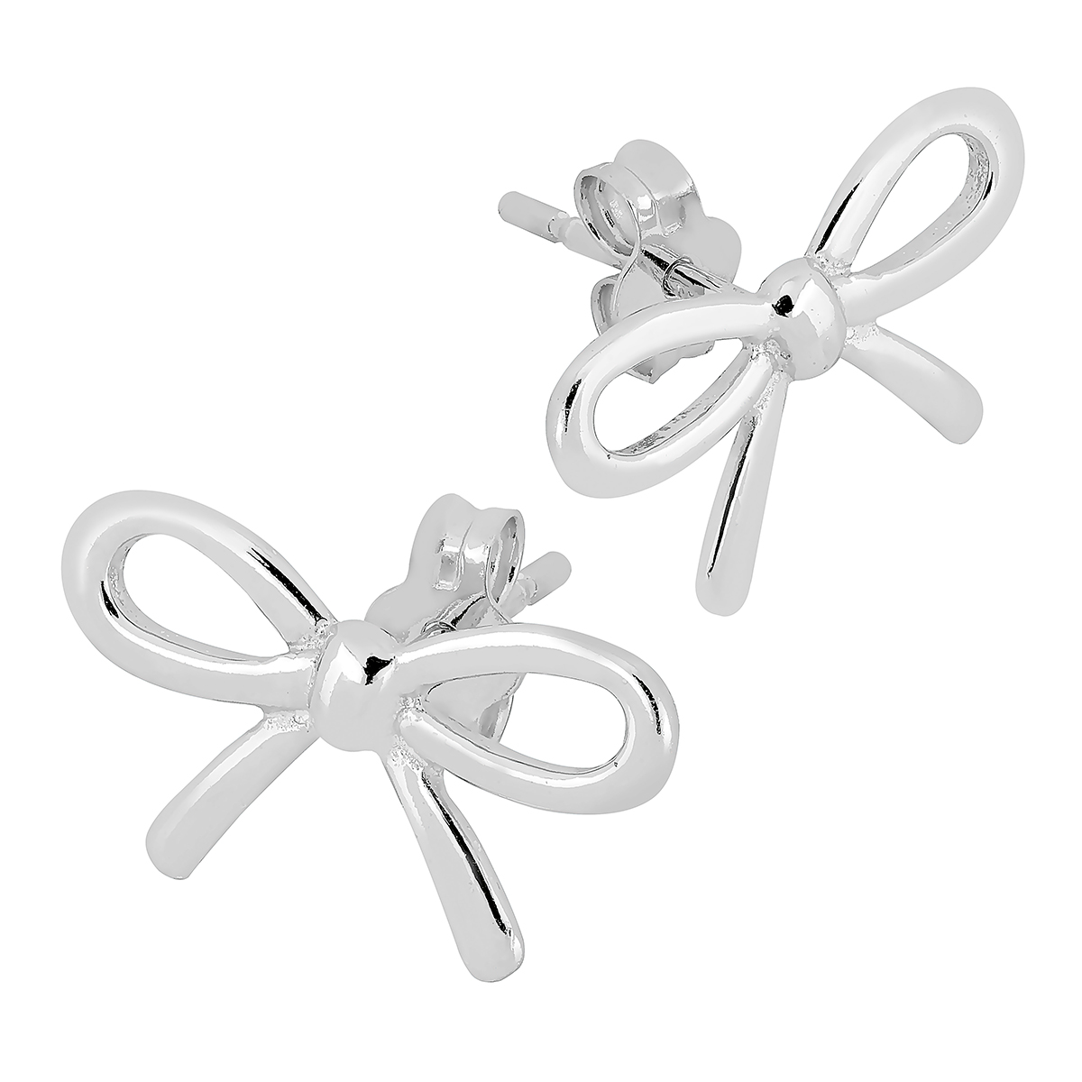 Lykka Symbols hopeiset rusetti korvakorut 