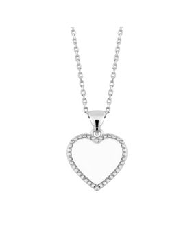 Lykka Casuals kaiverrettava hopeinen sydänkaulakoru