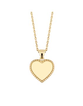 Lykka Casuals kaiverrettava kullattu sydänkaulakoru