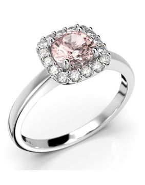 Festive Jemina Morganiitti halo-timanttisormus 634-066M-VK 0.16 ct