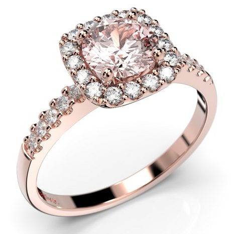 Festive Joanna Morganiitti halo-timanttisormus 637-096M-PK