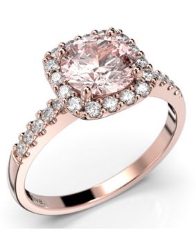 Festive Jennifer Morganiitti halo-timanttisormus 639-126M-PK