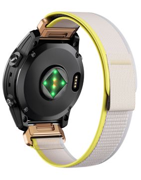 Tiera Garmin Fenix beige Nylon Loop ranneke 20 mm pikakiinnityksellä