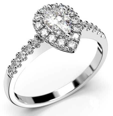 Festive Penelope halo-timanttisormus 641-053-VK