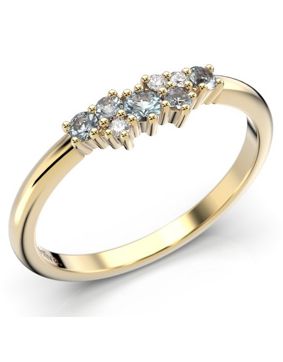 Festive Nadja Blue timanttivärikivisormus 650-018B-KK