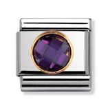 Nomination pyöreä violetti zircon 030605-001