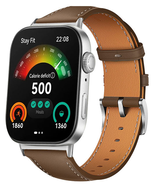 Tiera Huawei Watch Fit 3 ruskea nahkaranneke