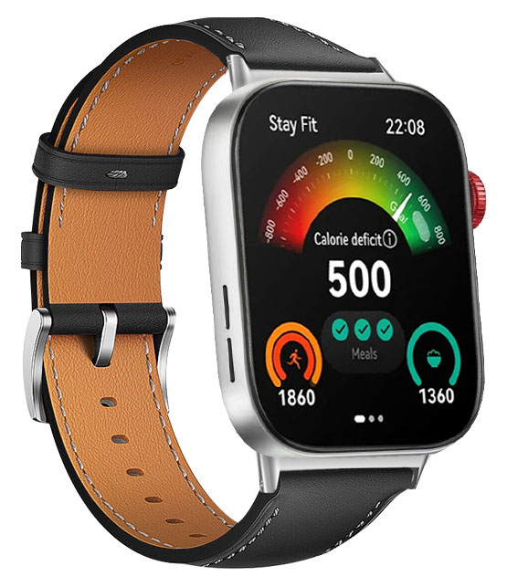 Tiera Huawei Watch Fit 3 musta nahkaranneke