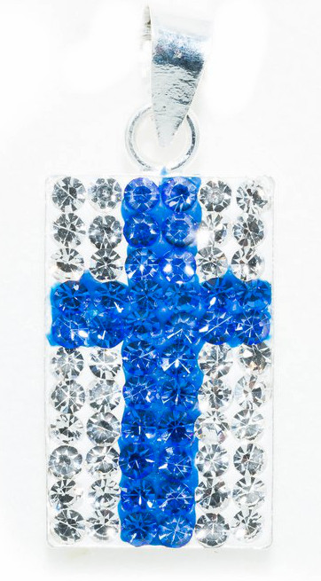 Silver Bar Suomi lippu riipus 10 x 16 mm 6709