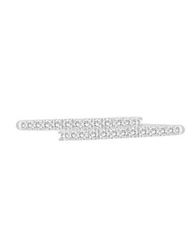 Bypass valkokultainen rivitimanttisormus 0,15 ct