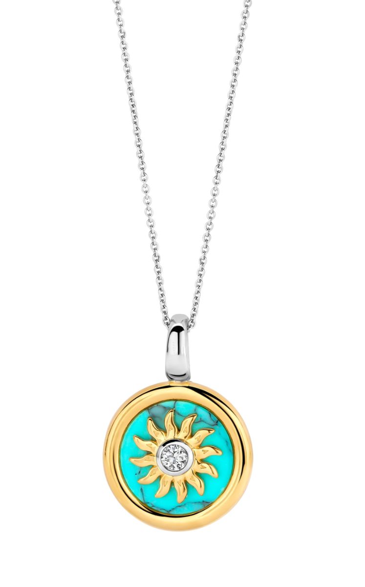 TI SENTO turkoosi kolikkokaulakoru 6831TQ