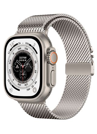 Tiera Apple Watch mesh-ranneke titaani