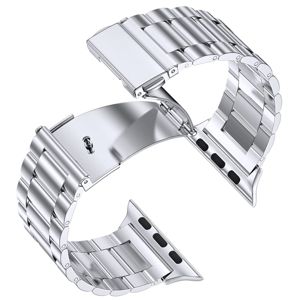 Tiera Apple Watch hopeanvärinen teräsranneke main product photo