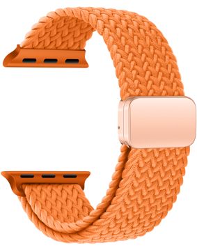 Tiera Apple Watch punottu tekstiiliranneke oranssi