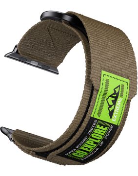 Tiera Apple Watch kangasranneke tarrakiinnityksellä vihreä