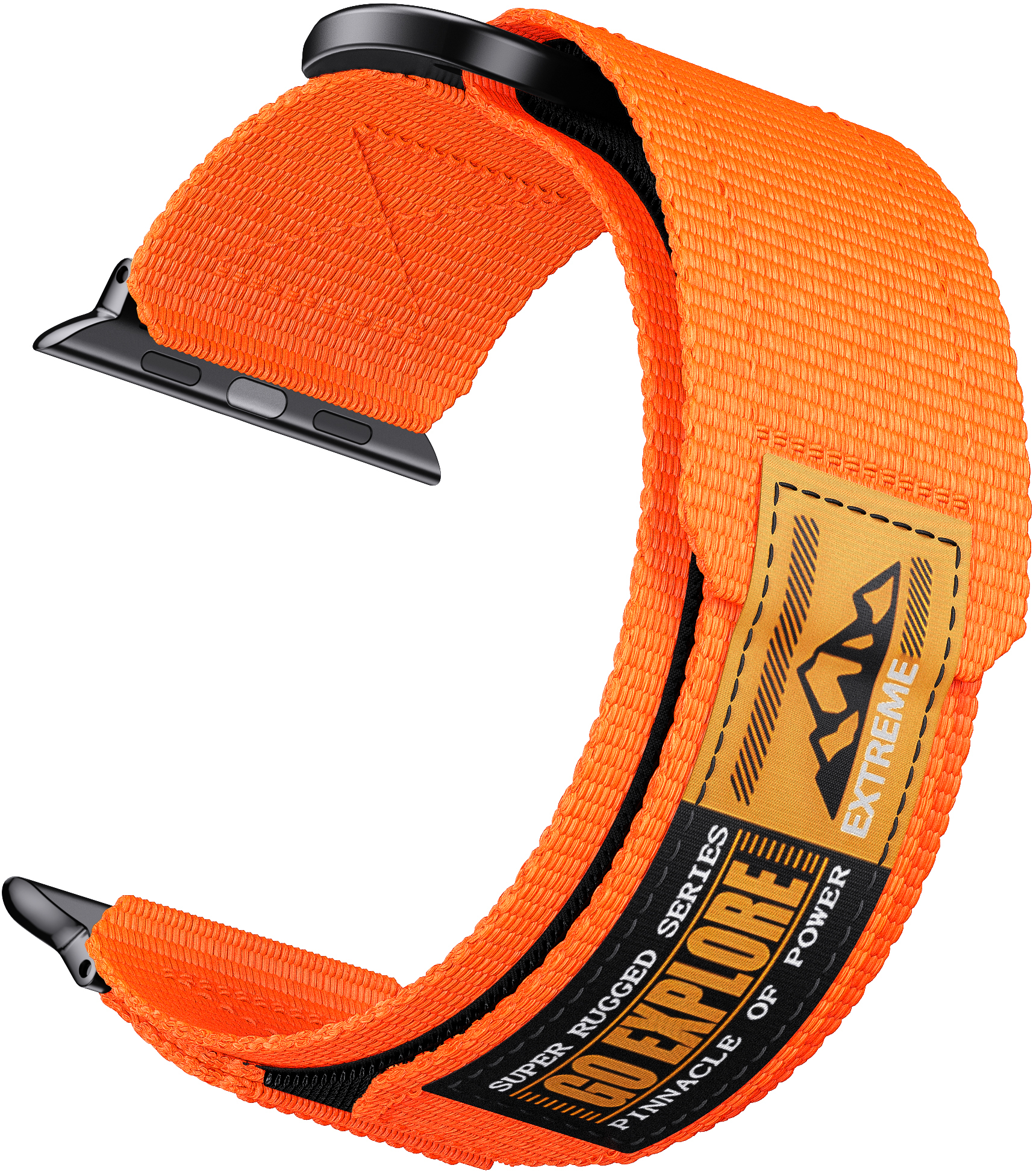 Tiera Apple Watch kangasranneke tarrakiinnityksellä oranssi