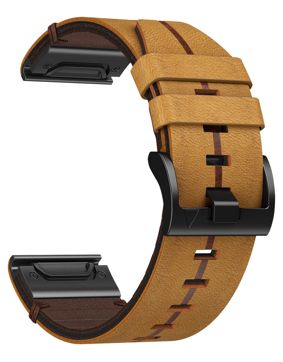 Tiera Garmin Fenix nahkaranneke pikakiinnityksellä ruskea 26 mm