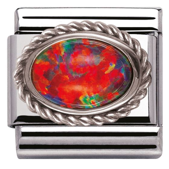Nomination SilverShine punainen opaali 030509-08