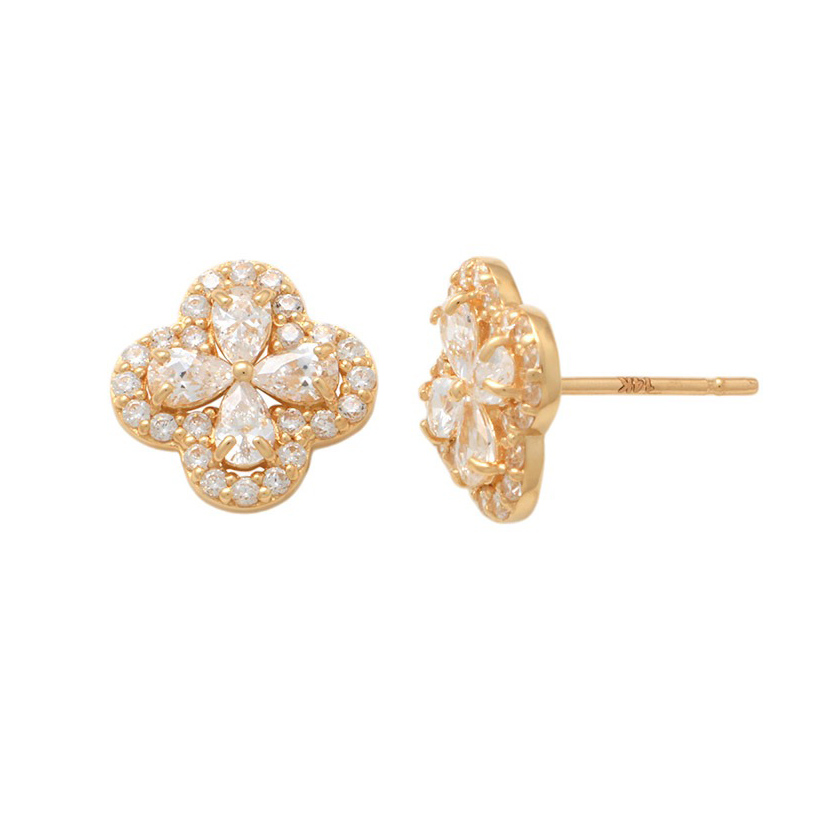 Lykka Symbols neliapila kultakorvakorut cz