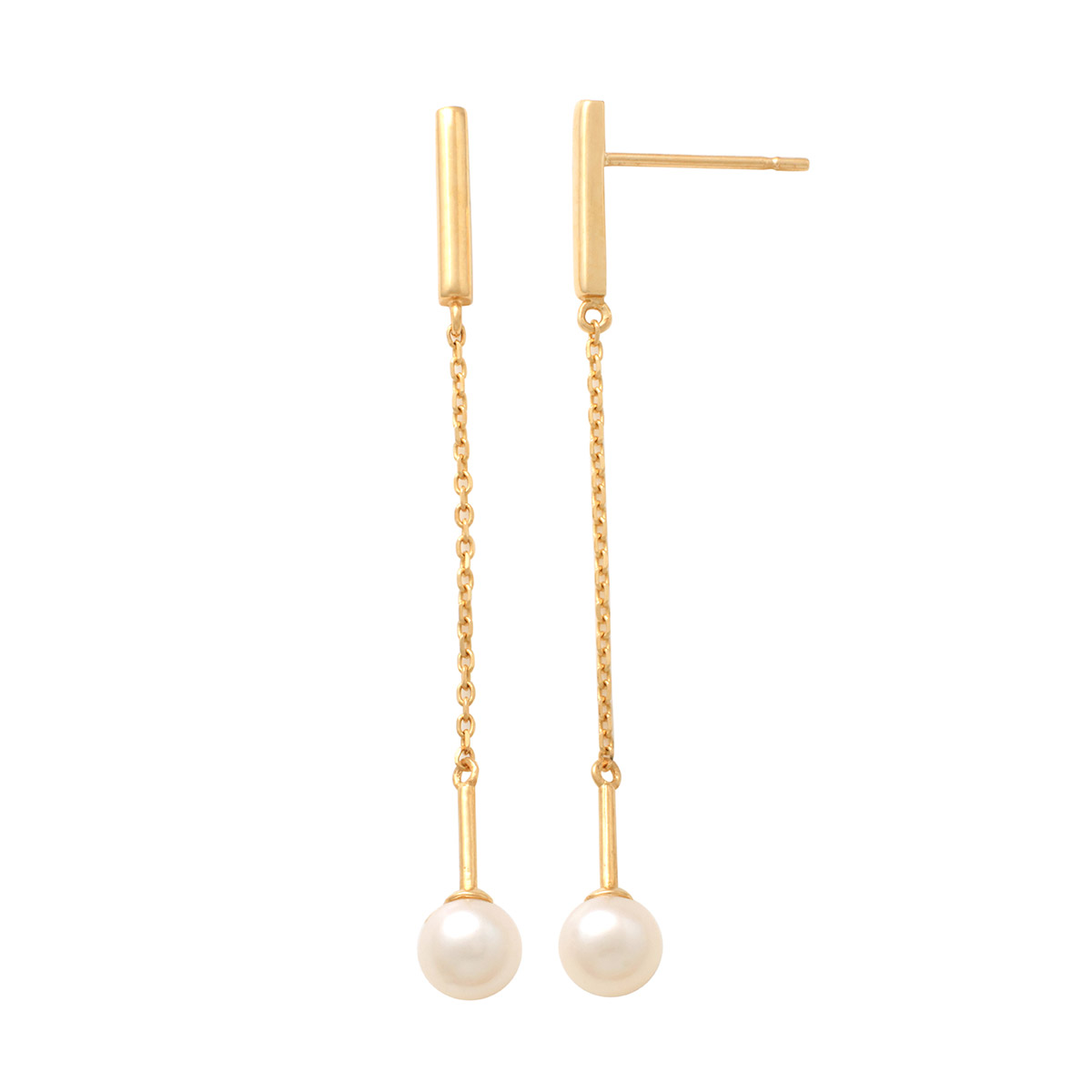 Lykka Pearls roikkuvat kultaiset helmikorvakorut