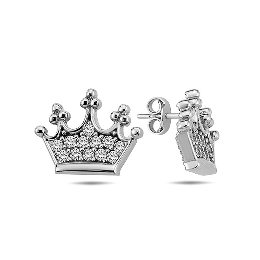 Lykka Symbols kruunu hopeakorvakorut