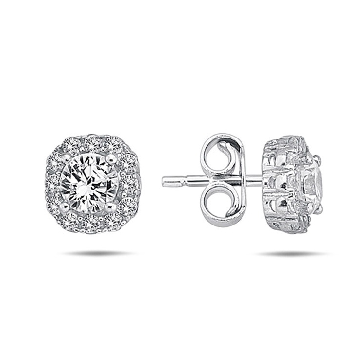 Lykka Casuals hopeiset zirkonia korvakorut