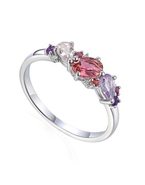 Lykka Elegance monivärinen timanttisormus 0,02 ct