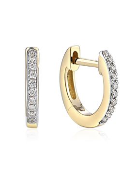 Lykken Elegance kultaiset timanttikorvakorut 9.8mm