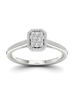 Lykka Elegance timanttisormus 0,25 ct halo
