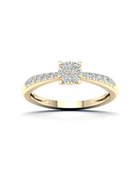 Lykka Elegance kultainen timanttisormus 0,20 ct sivukivellinen
