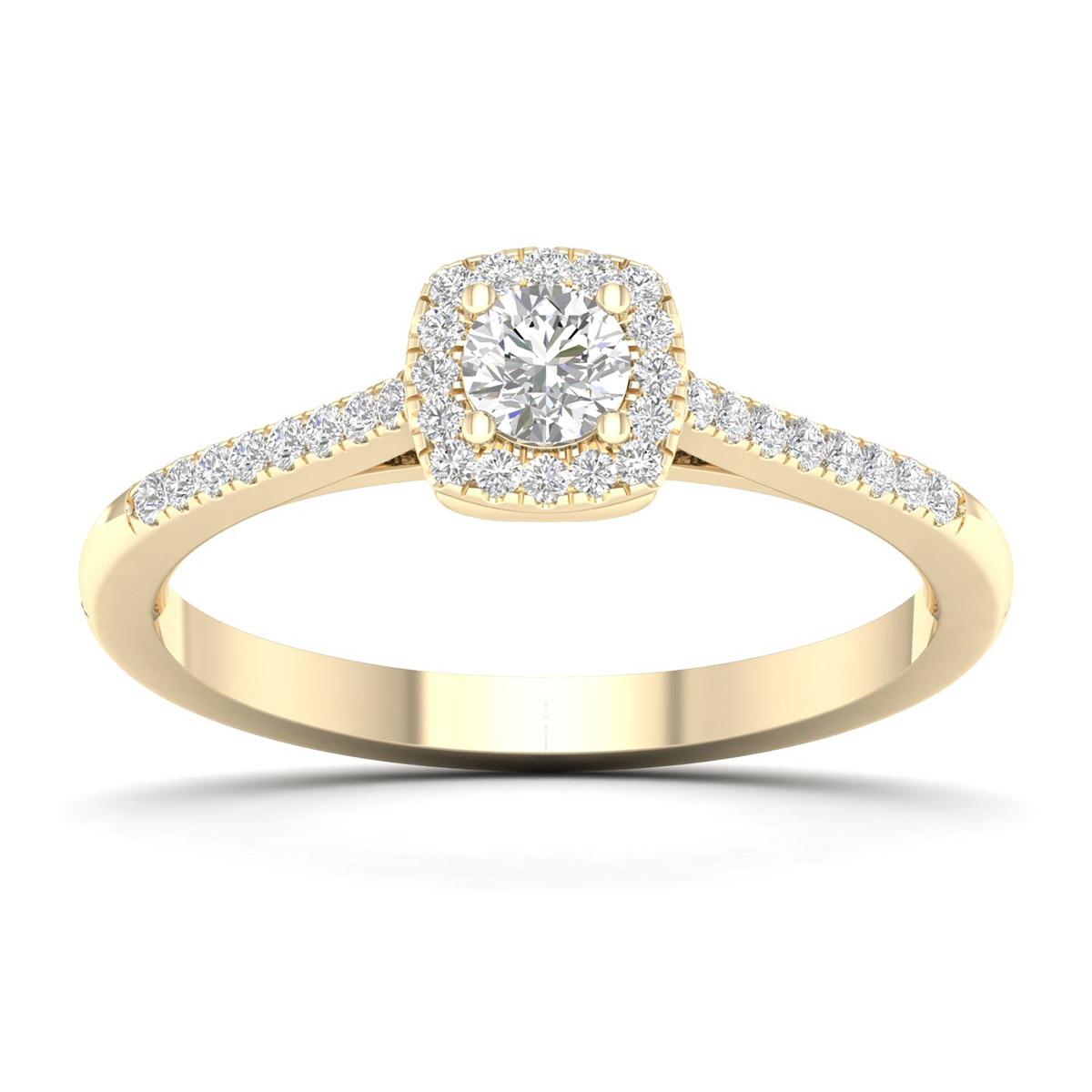 Lykken Elegance halo-timanttisormus 0,33ct-175