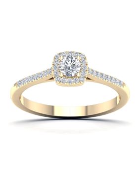 Lykka Elegance halo-timanttisormus 0,33ct