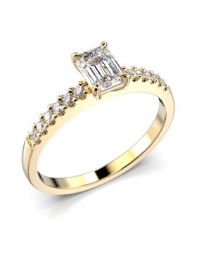 Festive Serena Side timanttisormus keltakulta 0.62ct
