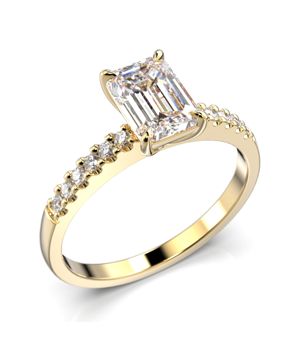 Festive Serena Side timanttisormus keltakulta 1.12ct