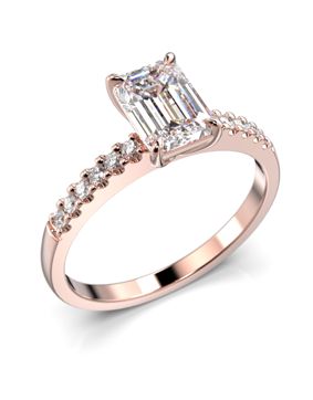 Festive Serena Side timanttisormus punakulta 1.12ct