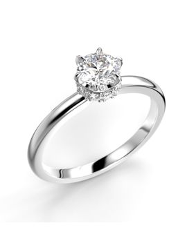 Festive Heidi Hidden Halo timanttisormus valkokulta 0.60ct 710-060-VK