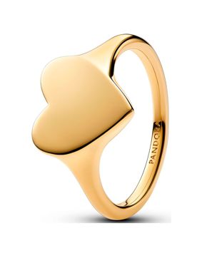 Pandora Moments kaiverrettava sydän sormus kullattu 163988C00