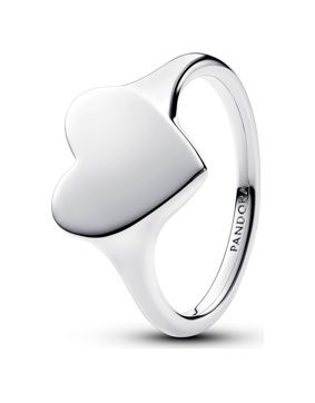 Pandora Moments kaiverrettava sydän hopeasormus 193988C00
