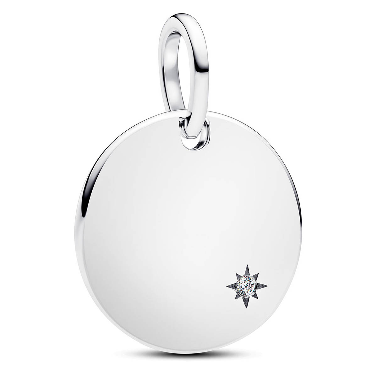 Pandora Moments hopeinen kaiverrettava timanttiriipus 394012C01