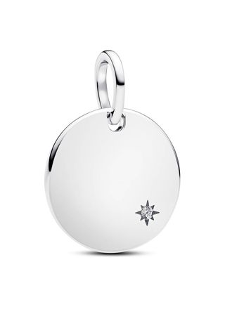 Pandora Moments hopeinen kaiverrettava timanttiriipus 394012C01