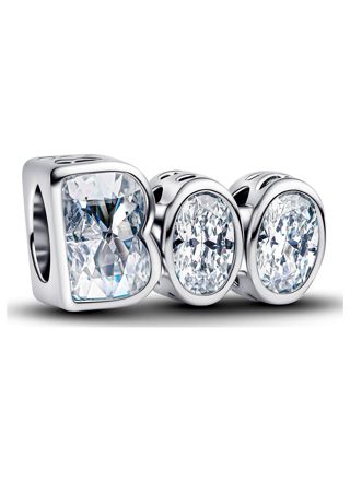 Pandora Moments hopeinen hela BOO glow in the dark 794060C01